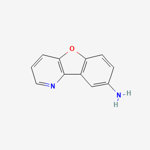 molecular formula C11H8N2O B12810978 [1]Benzofuro[3,2-b]pyridin-8-amine CAS No. 84499-38-7