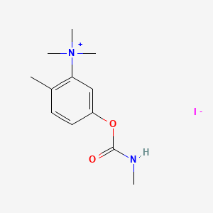 molecular formula C12H19IN2O2 B12811010 Carbamic acid, methyl-, 3-(trimethylammonio)-p-tolyl ester, iodide CAS No. 64046-35-1