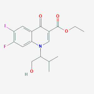 Ethyl 7-fluoro-1-(1-hydroxy-3-methylbutan-2-yl)-6-iodo-4-oxo-1,4-dihydroquinoline-3-carboxylate