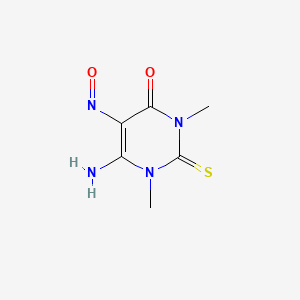 molecular formula C6H8N4O2S B12811127 6-Amino-1,3-dimethyl-5-nitroso-2-thioxo-2,3-dihydro-4(1H)-pyrimidinone CAS No. 6501-95-7