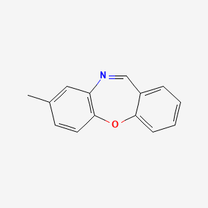 molecular formula C14H11NO B12811176 8-Methyldibenzo(b,f)(1,4)oxazepine CAS No. 55113-22-9