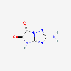 molecular formula C4H3N5O2 B12811194 2-Imino-2,3-dihydro-1H-imidazo(1,2-b)(1,2,4)triazole-5,6-dione CAS No. 39958-44-6