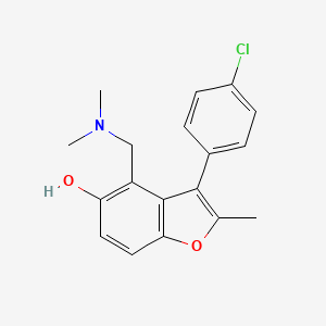 5-BENZOFURANOL, 3-(p-CHLOROPHENYL)-4-DIMETHYLAMINOMETHYL-2-METHYL-