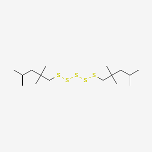 molecular formula C16H34S5 B12811216 Pentasulfide, bis(2,2,4-trimethylpentyl) CAS No. 78718-06-6