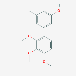 molecular formula C16H18O4 B12811265 3-Methyl-5-(2,3,4-trimethoxyphenyl)phenol CAS No. 7469-41-2