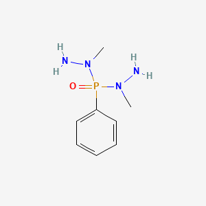 molecular formula C8H15N4OP B12811284 N,N'-Dimethyl-P-phenylphosphonic dihydrazide CAS No. 54529-67-8