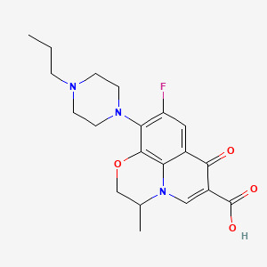 molecular formula C20H24FN3O4 B12811310 4-n-Propyl ofloxacin CAS No. 124255-93-2