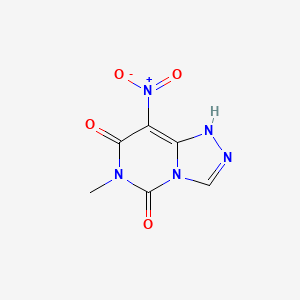 8-(Hydroxy(oxido)amino)-6-methyl(1,2,4)triazolo(4,3-c)pyrimidine-5,7(1H,6H)-dione