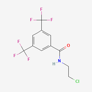 molecular formula C11H8ClF6NO B12811382 N-(2-Chloroethyl)-3,5-bis(trifluoromethyl)benzamide CAS No. 15317-16-5