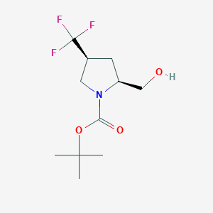 molecular formula C11H18F3NO3 B1281140 (2S,4S)-1-Boc-4-trifluoromethylpyrrolidine-2-methanol CAS No. 470482-40-7