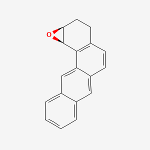 molecular formula C18H14O B12811431 Benzo(6,7)phenanthro(3,4-b)oxirene, 1a,2,3,11c-tetrahydro-, (1aS-cis)- CAS No. 89618-16-6