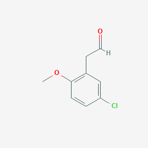 molecular formula C9H9ClO2 B12811495 (5-Chloro-2-methoxyphenyl)acetaldehyde CAS No. 33567-60-1