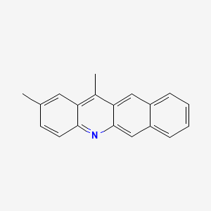 molecular formula C19H15N B12811496 Benz(b)acridine, 2,12-dimethyl- CAS No. 38754-70-0