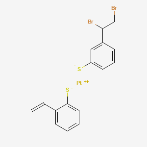 Platinum, (2-(1,2-dibromoethyl)benzenethiolato)(2-(eta2-ethenyl)benzenethiolato-S)-