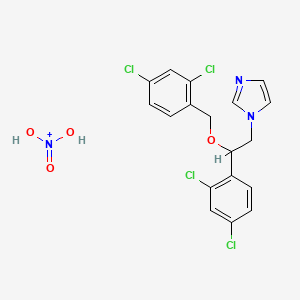 1-[2-(2,4-Dichlorophenyl)-2-[(2,4-dichlorophenyl)methoxy]ethyl]imidazole;dihydroxy(oxo)azanium