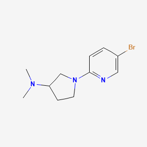 molecular formula C11H16BrN3 B1281152 1-(5-Bromopyridin-2-yl)-N,N-dimethylpyrrolidin-3-amine CAS No. 690264-82-5