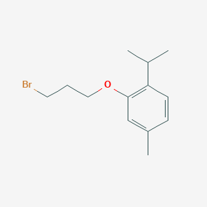 molecular formula C13H19BrO B12811521 2-(3-Bromopropoxy)-4-methyl-1-propan-2-ylbenzene CAS No. 26646-40-2