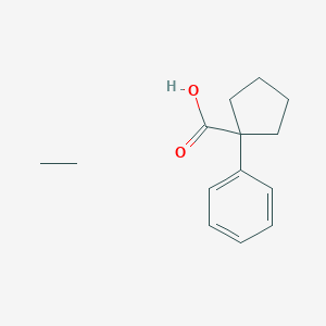 molecular formula C14H20O2 B12811528 Ethane;1-phenylcyclopentane-1-carboxylic acid 