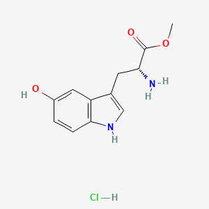 molecular formula C12H15ClN2O3 B12811537 methyl (2R)-2-amino-3-(5-hydroxy-1H-indol-3-yl)propanoate;hydrochloride 