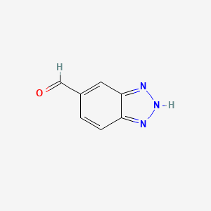 molecular formula C7H5N3O B1281155 1H-Benzo[D][1,2,3]triazole-5-carbaldehyde CAS No. 70938-42-0