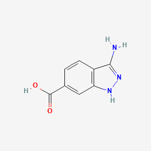 molecular formula C8H7N3O2 B1281156 3-amino-1H-indazole-6-carboxylic Acid CAS No. 871709-92-1