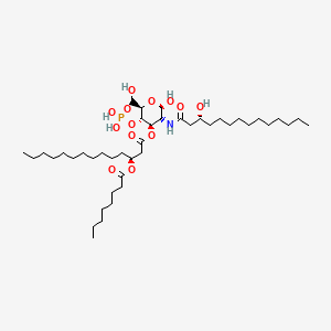 D-Glucose, 2-deoxy-2-((3-hydroxy-1-oxotetradecyl)amino)-, 4-(dihydrogen phosphate) 3-(3-((1-oxooctyl)oxy)tetradecanoate), (2(R),3(R))-