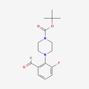 B1281161 tert-Butyl 4-(2-fluoro-6-formylphenyl)piperazine-1-carboxylate CAS No. 851753-43-0