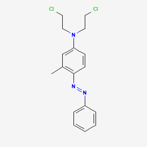 molecular formula C17H19Cl2N3 B12811623 N,N-Bis(2-chloroethyl)-3-methyl-4-(phenyldiazenyl)aniline CAS No. 64253-12-9