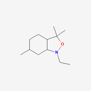 molecular formula C12H23NO B12811668 1-Ethyl-3,3,6-trimethyloctahydro-2,1-benzisoxazole CAS No. 6296-32-8