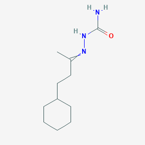 molecular formula C11H21N3O B12811731 (4-Cyclohexylbutan-2-ylideneamino)urea CAS No. 7498-55-7