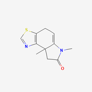 6,8a-Dimethyl-4,6,8,8a-tetrahydro-7H-(1,3)thiazolo(4,5-e)indol-7-one