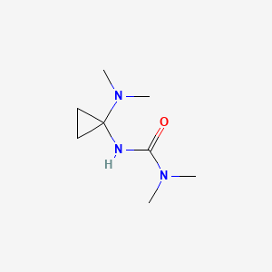 molecular formula C8H17N3O B12811815 N'-(1-(Dimethylamino)cyclopropyl)-N,N-dimethylurea CAS No. 75812-71-4