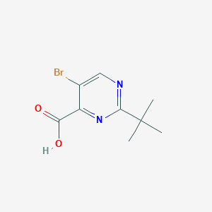 molecular formula C9H11BrN2O2 B1281182 5-Bromo-2-(tert-butyl)pyrimidine-4-carboxylic acid CAS No. 59950-52-6