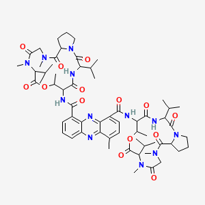 L-Valine, L-threonyl-D-valyl-L-prolyl-N-methylglycyl-N-methyl-,xi-lactone, 1,1'-diamide with 4-methyl-1,9-phenazinedicarboxylic acid10,5,5