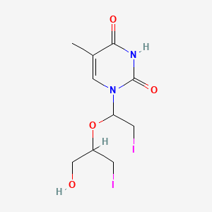 molecular formula C10H14I2N2O4 B12811869 2',3'-Dideoxy-2',3'-diiodo-2',3'-secothymidine CAS No. 130515-74-1