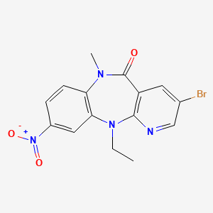 3-Bromo-N11-ethyl-N6-methyl-9-nitro-6,11-dihydro-5H-pyrido(2,3-b)(1,5)benzodiazepin-5-one