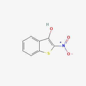 molecular formula C8H5NO3S B12811923 2-Nitro-1-benzothiophen-3-ol CAS No. 10133-35-4