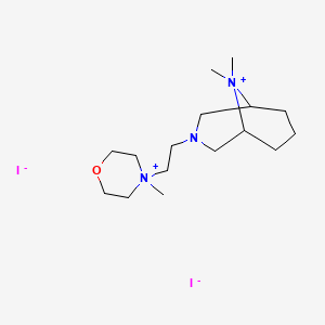 3-Aza-9-azoniabicyclo(3.3.1)nonane, 9,9-dimethyl-3-(2-(4-methylmorpholinio)ethyl)-, diiodide