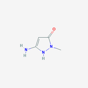 molecular formula C4H7N3O B1281203 3-氨基-1-甲基-1H-吡唑-5-醇 CAS No. 54235-29-9