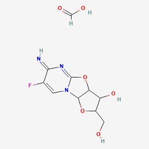 11-Fluoro-4-(hydroxymethyl)-10-imino-3,7-dioxa-1,9-diazatricyclo[6.4.0.02,6]dodeca-8,11-dien-5-ol;formic acid