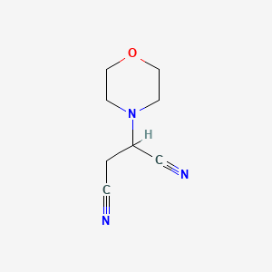 molecular formula C8H11N3O B12812093 4-Morpholinesuccinonitrile CAS No. 65157-83-7