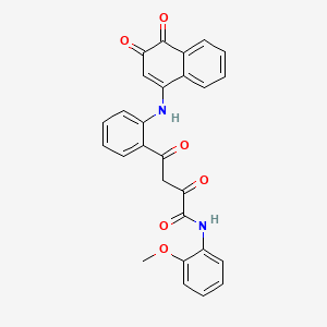 4-{2-[(3,4-Dioxo-3,4-dihydronaphthalen-1-yl)amino]phenyl}-N-(2-methoxyphenyl)-2,4-dioxobutanamide