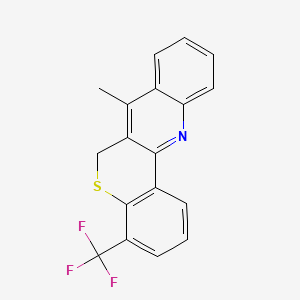 molecular formula C18H12F3NS B12812117 6H-(1)Benzothiopyrano(4,3-b)quinoline, 7-methyl-4-(trifluoromethyl)- CAS No. 52833-88-2