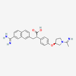 (2s)-3-(7-Carbamimidoylnaphthalen-2-Yl)-2-[4-({(3r)-1-[(1z)-Ethanimidoyl]pyrrolidin-3-Yl}oxy)phenyl]propanoic Acid