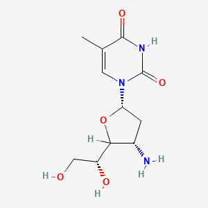 1-(3-Amino-2,3-dideoxy-alpha-D-ribo-hexofuranosyl)thymine