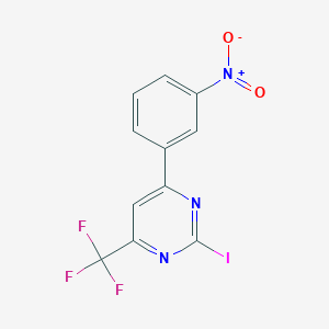 2-Iodo-6-(3-nitrophenyl)-4-(trifluoromethyl)pyrimidine