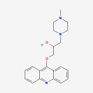 alpha-((9-Acridinyloxy)methyl)-4-methyl-1-piperazineethanol