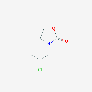 molecular formula C6H10ClNO2 B12812223 3-(2-Chloropropyl)-1,3-oxazolidin-2-one CAS No. 4213-50-7