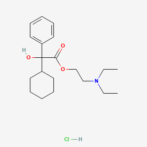 molecular formula C20H32ClNO3 B12812273 2-(diethylamino)ethyl 2-cyclohexyl-2-hydroxy-2-phenylacetate;hydrochloride CAS No. 3146-31-4