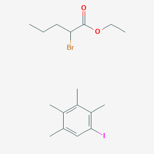 Ethyl 2-bromopentanoate;1-iodo-2,3,4,5-tetramethylbenzene